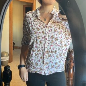 Floral button up